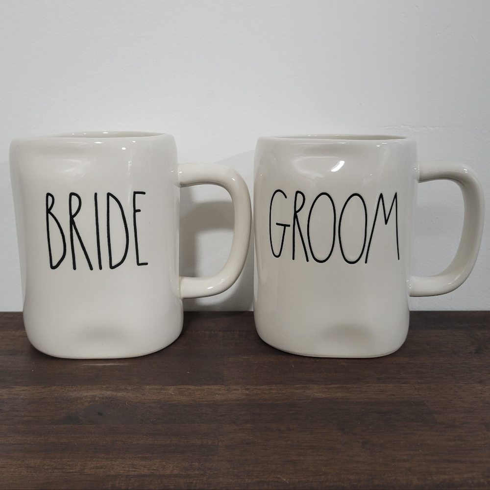 Rae Dunn Bride and Groom Mugs